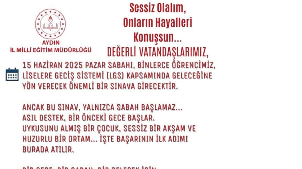 Sessiz Olalım! 